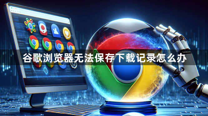 谷歌浏览器无法保存下载记录怎么办1