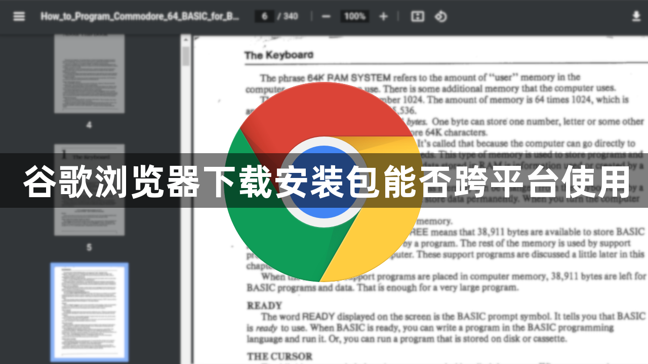谷歌浏览器下载安装包能否跨平台使用1
