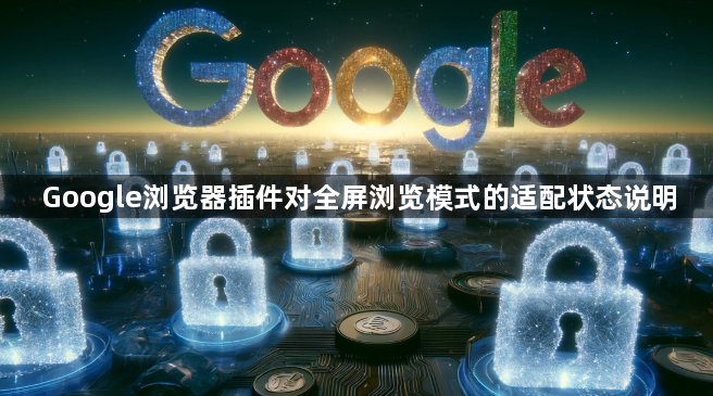 Google浏览器插件对全屏浏览模式的适配状态说明1