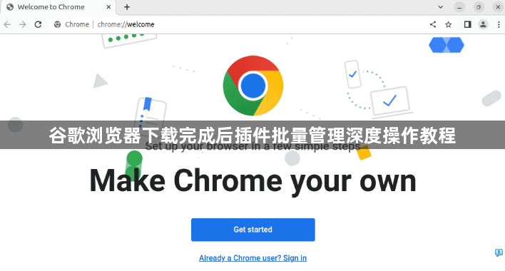 谷歌浏览器下载完成后插件批量管理深度操作教程1