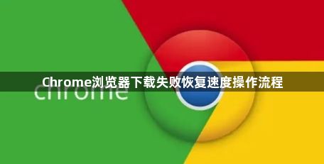 Chrome浏览器下载失败恢复速度操作流程1