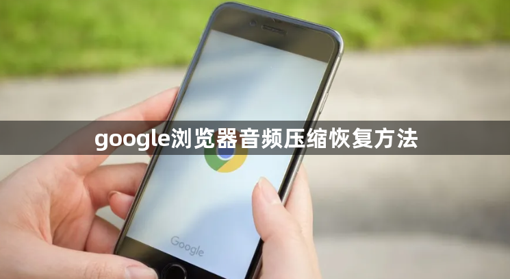 google浏览器音频压缩恢复方法1