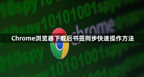 Chrome浏览器下载后书签同步快速操作方法1