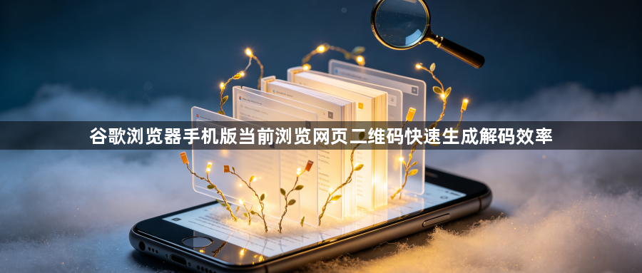 谷歌浏览器手机版当前浏览网页二维码快速生成解码效率1