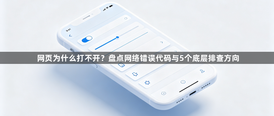 网页为什么打不开?盘点网络错误代码与5个底层排查方向1