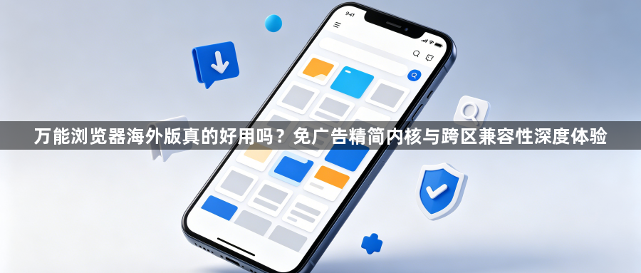 万能浏览器海外版真的好用吗?免广告精简内核与跨区兼容性深度体验1