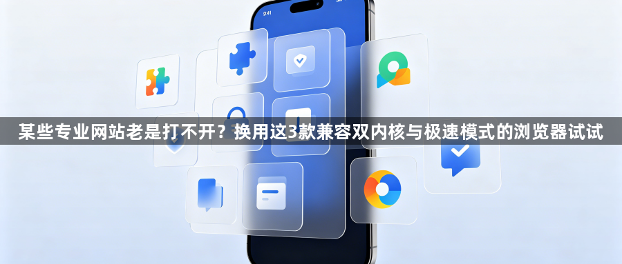 某些专业网站老是打不开？换用这3款兼容双内核与极速模式的浏览器试试1