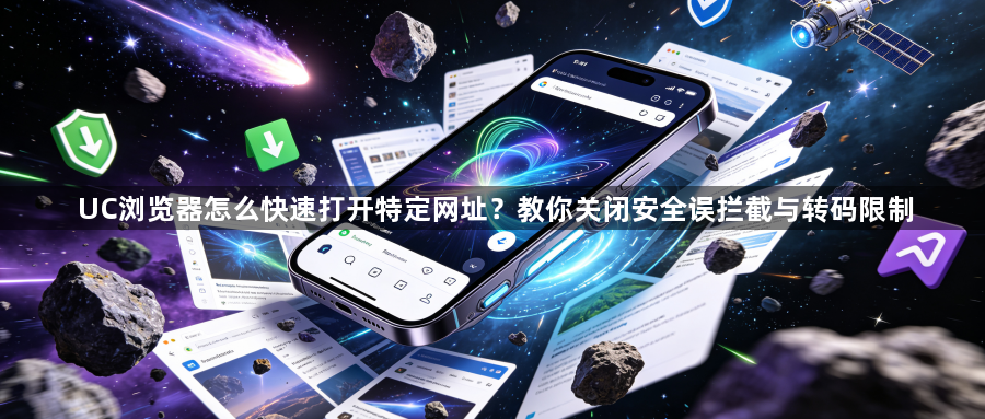 UC浏览器怎么快速打开特定网址?教你关闭安全误拦截与转码限制1