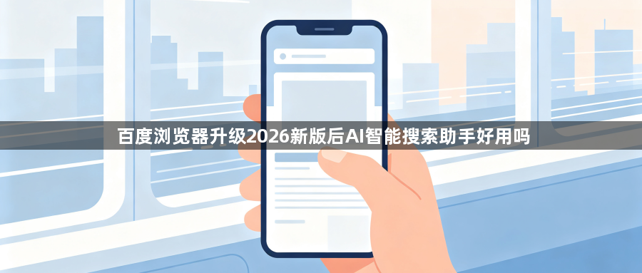 百度浏览器升级2026新版后AI智能搜索助手好用吗1