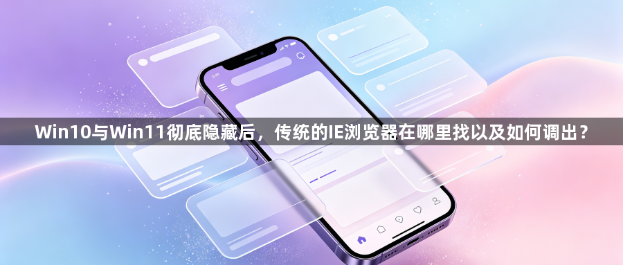 Win10与Win11彻底隐藏后,传统的IE浏览器在哪里找以及如何调出?1