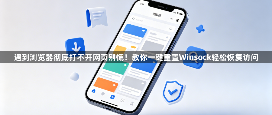 遇到浏览器彻底打不开网页别慌！教你一键重置Winsock轻松恢复访问1