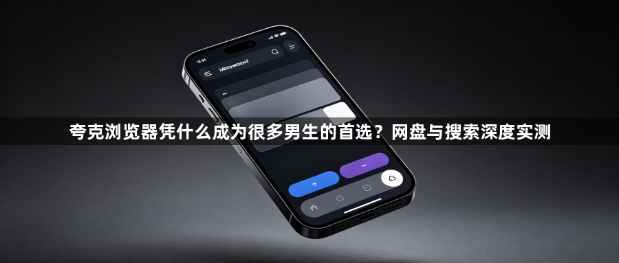 夸克浏览器凭什么成为很多男生的首选?网盘与搜索深度实测1